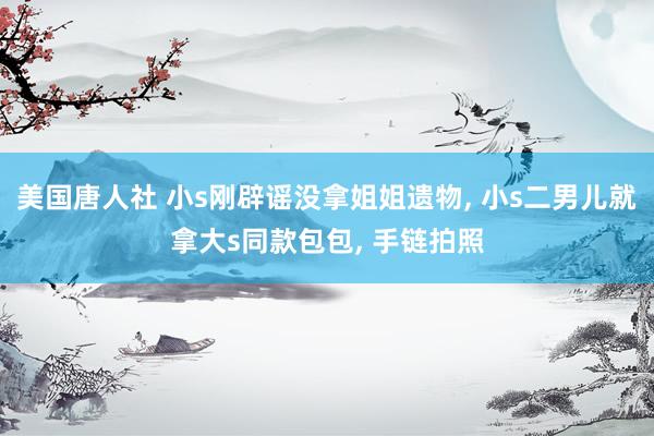 美国唐人社 小s刚辟谣没拿姐姐遗物, 小s二男儿就拿大s同款包包, 手链拍照